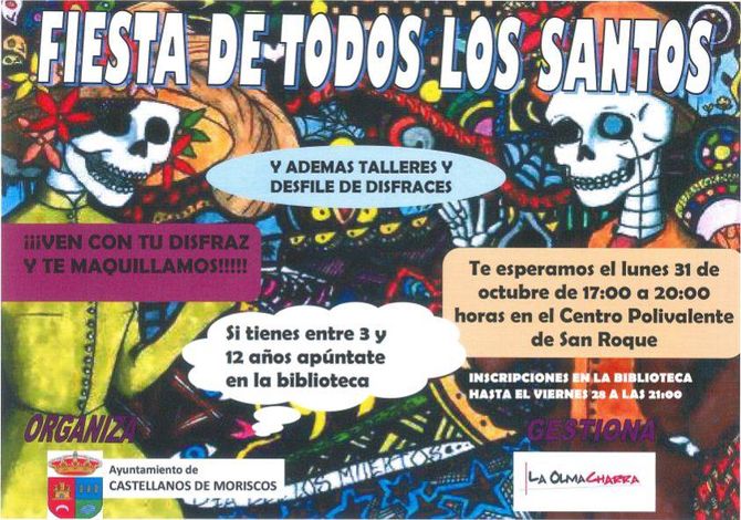 El Ayuntamiento programa actividades para la víspera de la festividad de Todos los Santos       
