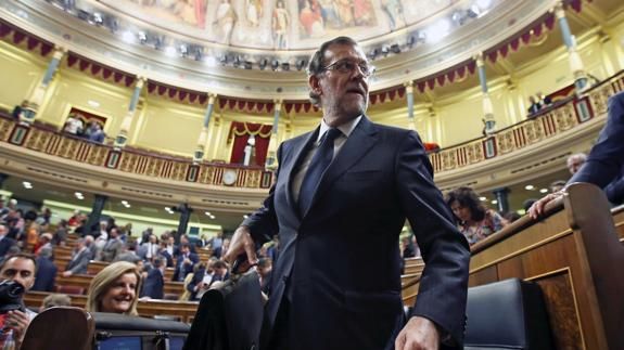 Mariano Rajoy, en el Congreso de los Diputados