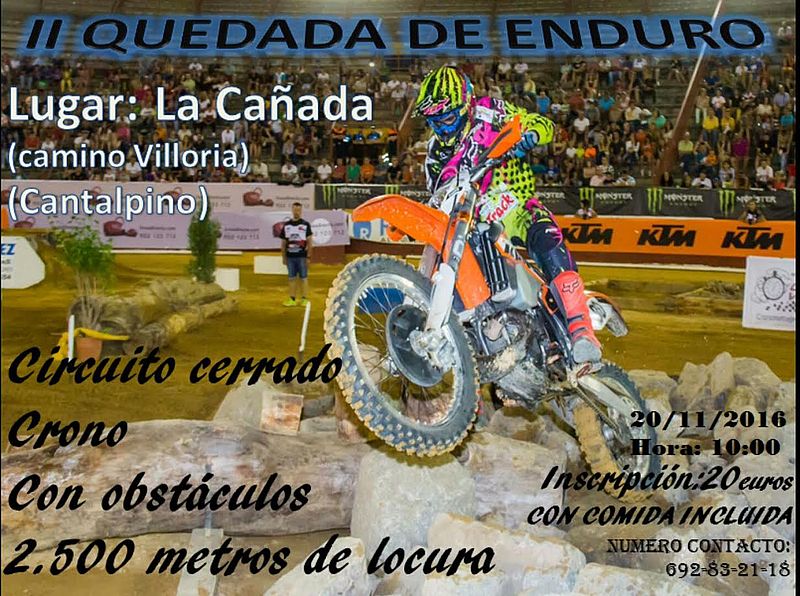 ‘La cañada’ acoge la II Quedada de Enduro  