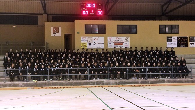 Foto familiar de los conjuntos del BM Ciudad de Salamanca