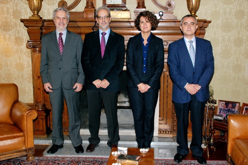 Paulo Speller, Daniel Hernández Ruipérez, Mª Ángeles Serrano y Hugo Camacho