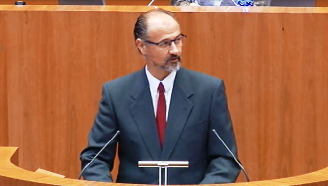 Luis Fuentes, en las Cortes de Castilla y León