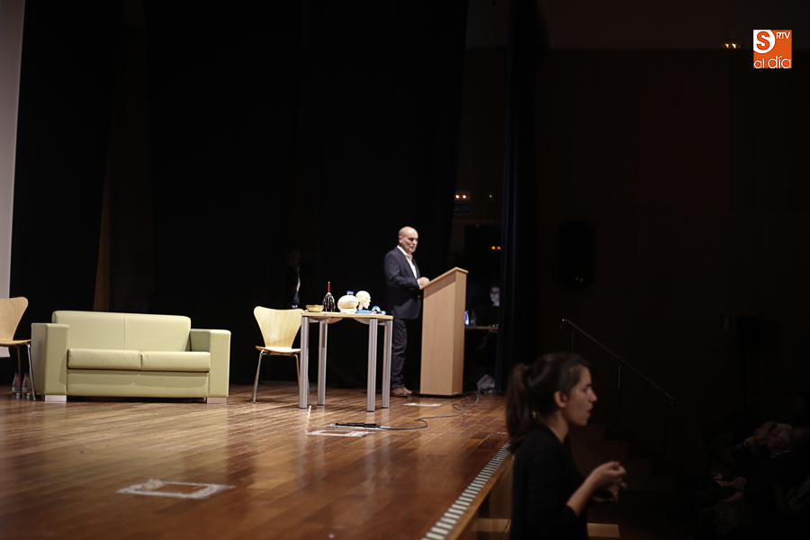 José Gómez, presidente de Asprodes, en la apertura de esta jornada en Calatrava / Foto de Alejandro López