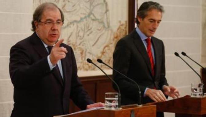 Juan Vicente Herrera y el ministro de Fomento. Foto: El Norte de Castilla