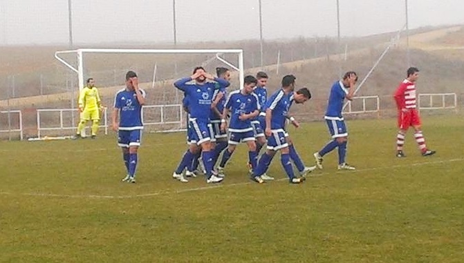 Celebración del gol de Alberca