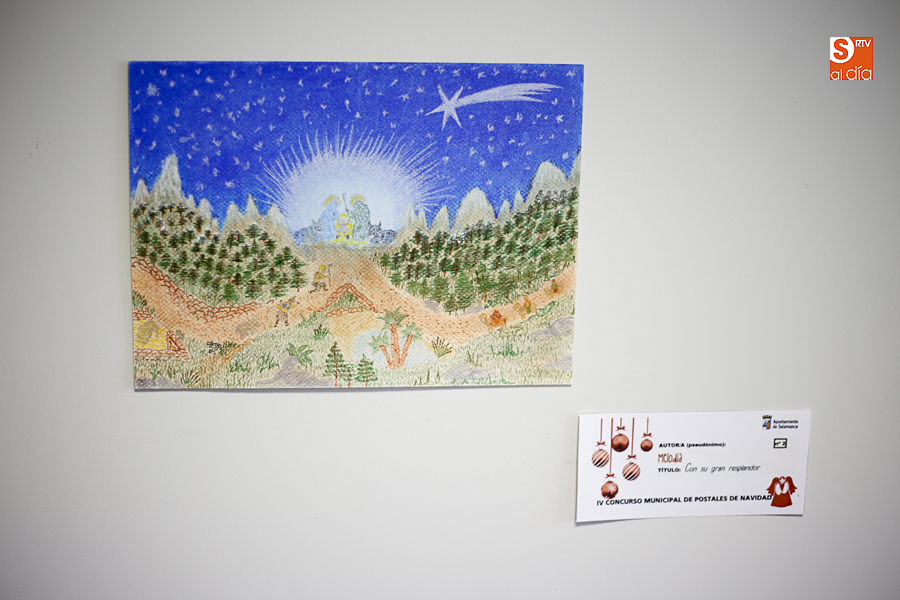 Exposición de tarjetas de Navidad en el Centro Municipal Tierra Charra. Foto: Alex López