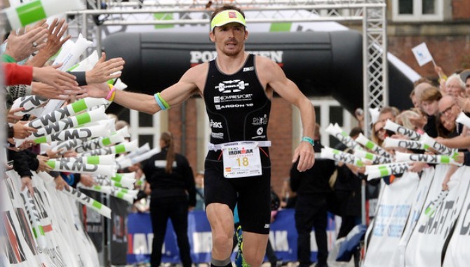 Clemente Alonso McKernan, en una de las pruebas de Ironman
