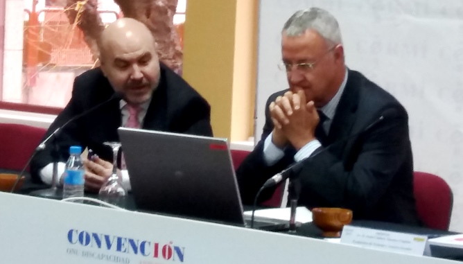 Caldera durante las jornadas organizadas por el Comité Español de Representantes de Personas con Discapacidad (CERMI) en Madrid