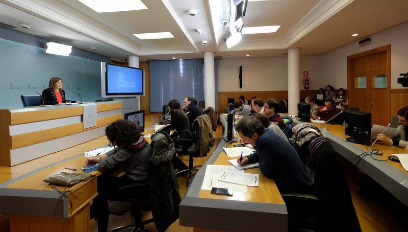 Rueda de prensa de la consejera Milagros Marcos tras el consejo de Gobierno / JCyL