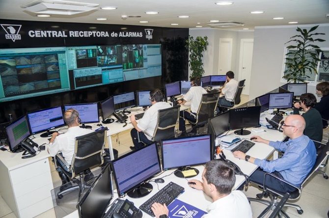 Central Receptora de Alarmas de la empresa de seguridad VASBE