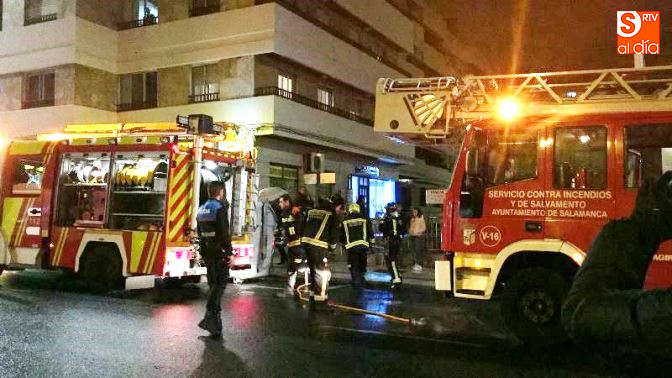 Intervención de los Bomberos en la avenida de Italia