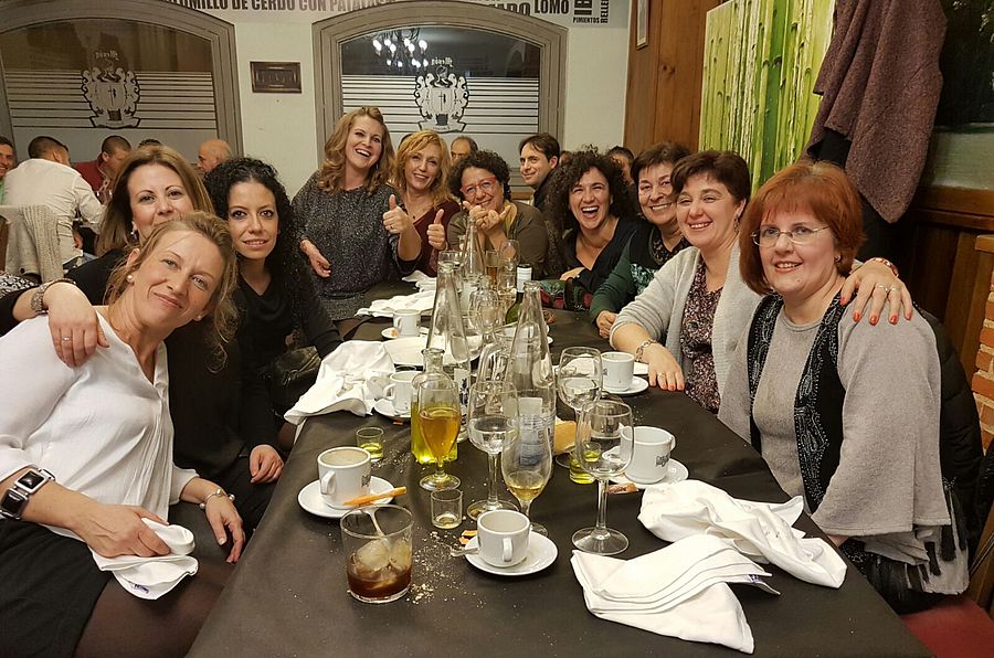 Las compañeras de la Seguridad Social celebran la Navidad