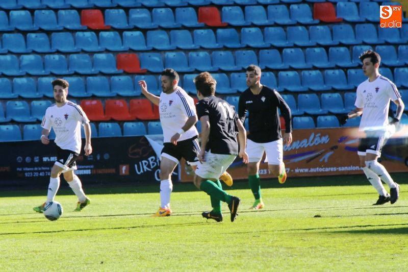 Un momento del partido disputado en el Helmántico entre Salmantino y Betis