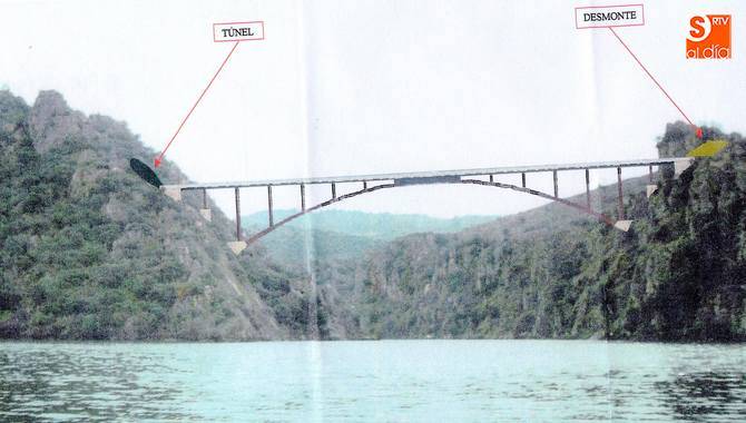 Representación del puente recogido en el anteproyecto realizado por Germán Vicente / ARCHIVO