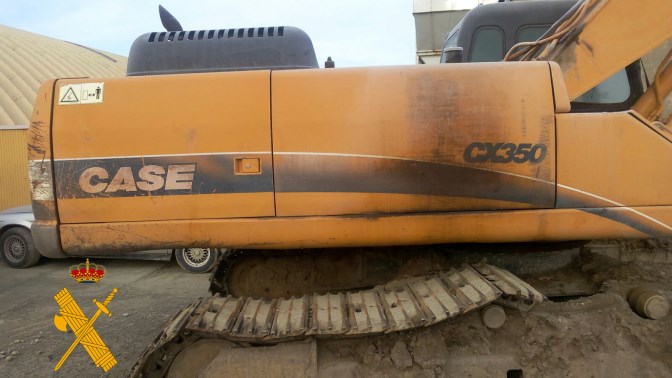 Maquina de la que robaron algunas piezas