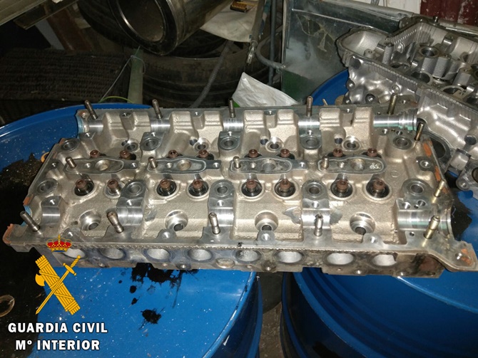 Imagen de las culatas sustraídas en el robo