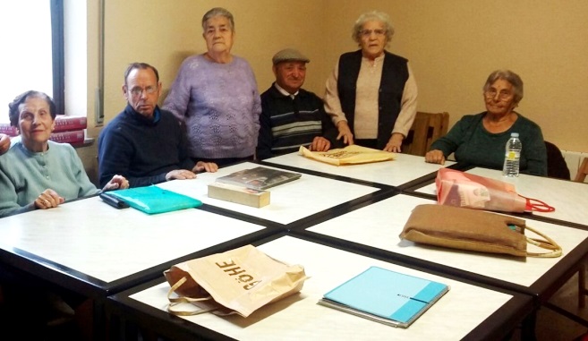Representantes del colectivo de mayores de Villamayor