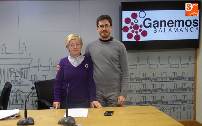 Pilar Moreno y Gabriel de la Mora, concejales de Ganemos Salamanca