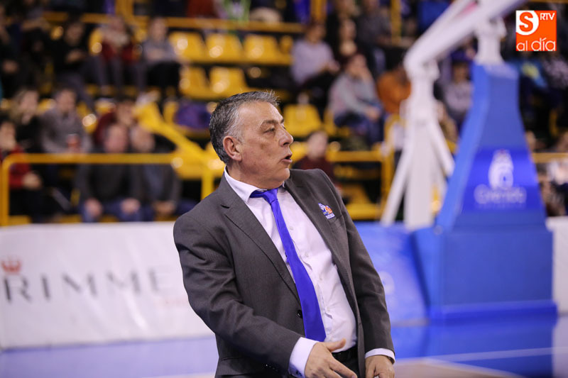 Miguel Ángel Ortega, durante el partido ante Villeneuve