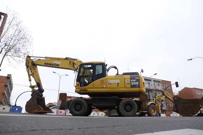 Obras en la calle Peña de Francia
