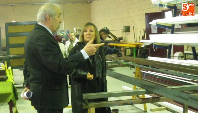 Pedro Grijalba y Cristina Klimowitz, durante su visita al  CEFOL