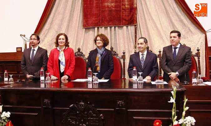 Momento del acto de clausura de los Cursos de Especialización en Derecho