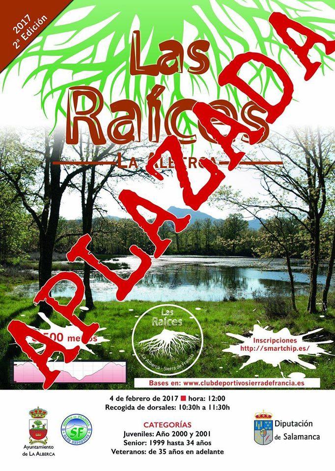 La carrera de Las Raíces se aplaza al 25 de febrero