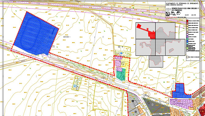 Imagen de uno de los planos incluidos dentro de las Normas Urbanísticas de Peñaranda