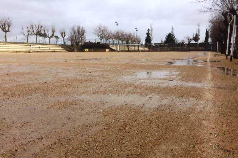 Aspecto del campo de juego del colegio San Agustín