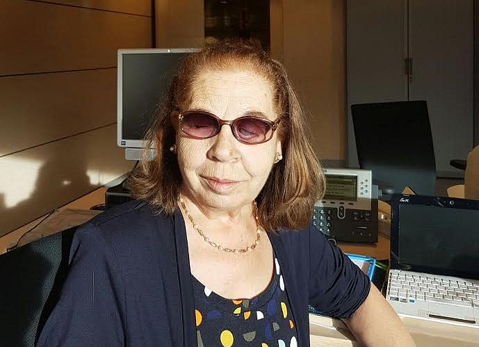 María Jesús Sánchez Oliva, en su trabajo en la Seguridad Social | Fotografía: Isabel Casado Morales