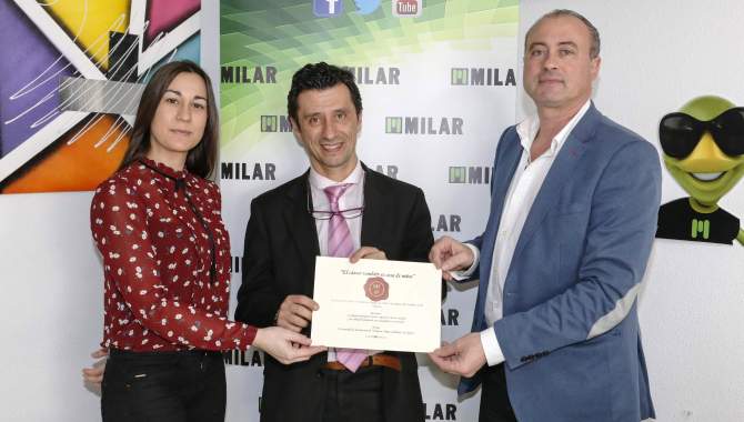 María Martín Alonso, responsable de EAS, Ricardo Conrado Peréz Martín, gerente CASLE SA, Miguel Ángel Vicente Criado, presidente de Pyfano