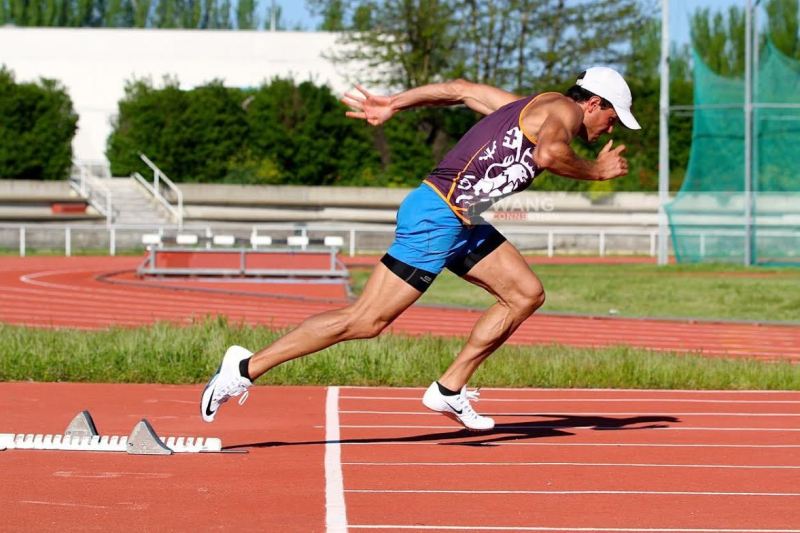 Pedro García Fernández, en un entrenamiento al aire libre