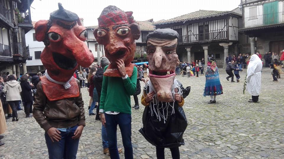 La plaza Mayor acogerá de nuevo las tradicionales figuras del carnaval. Foto: Ayto. de La Alberca.