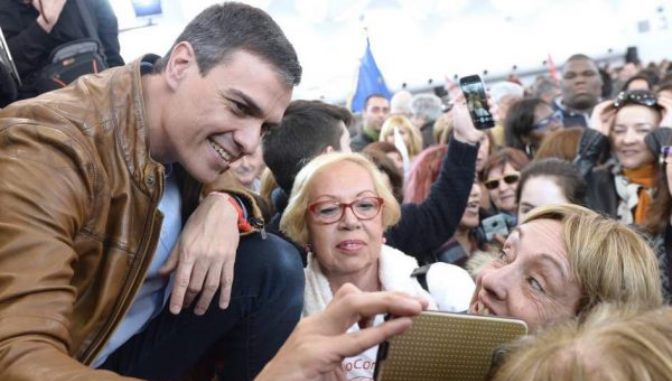 Acto de Pedro Sánchez en Valladolid, incluido en su gira para sumar apoyos entre los militantes