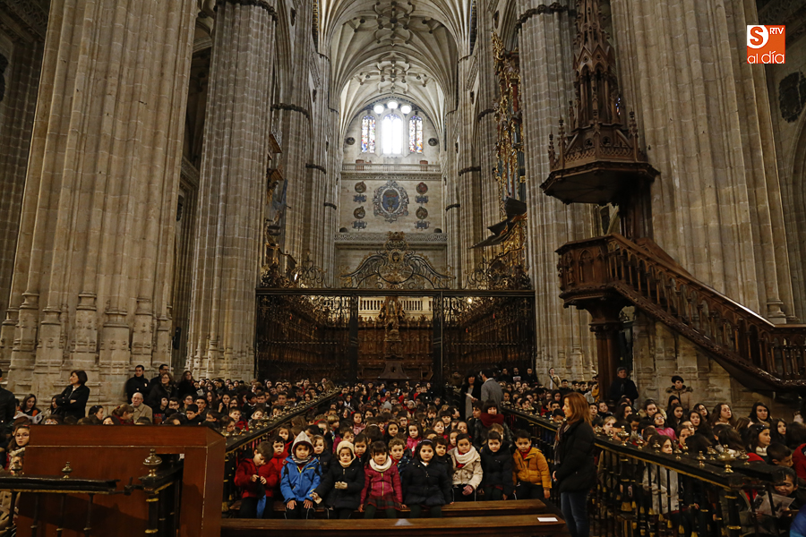Más de un millar de alumnos junto a sus profesores acudieron este lunes a la Catedral Nueva para la celebración / Foto de Alejandro López