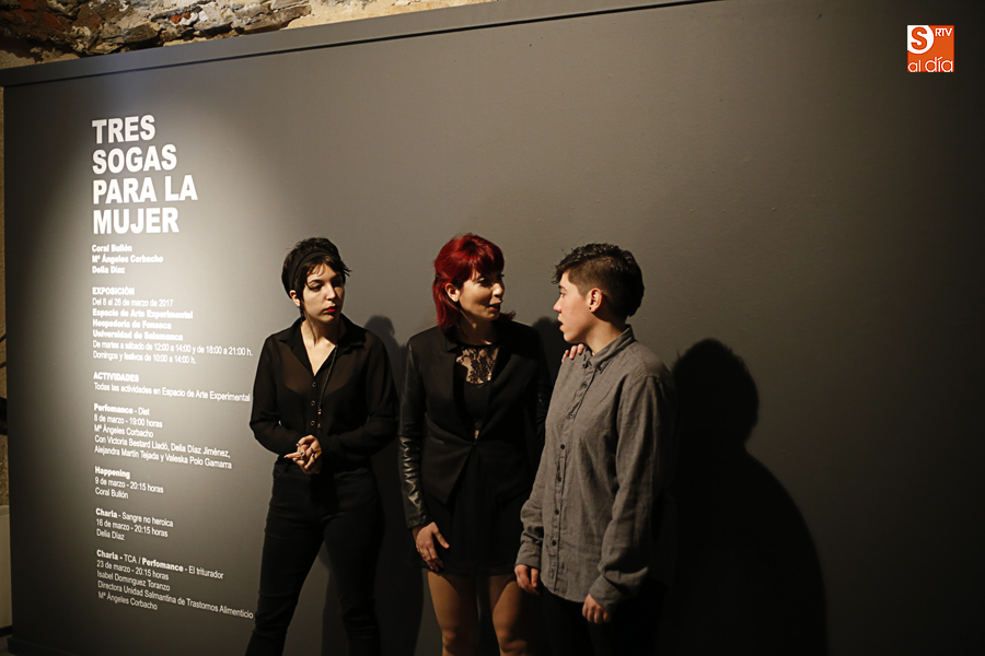 Las autoras de la exposición en Fonseca