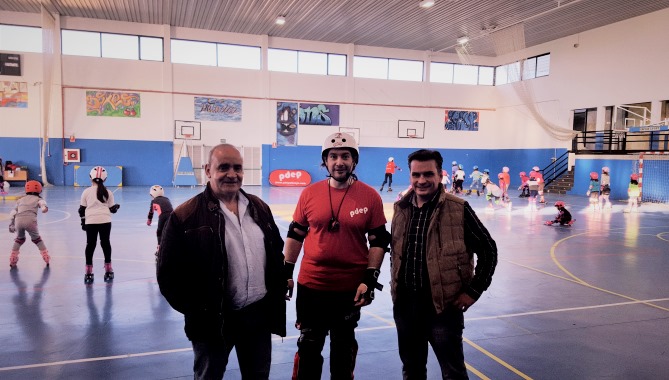 El alcalde, Manuel Gago y el concejal de deportes, Oscar Casas, visitaron a los participantes
