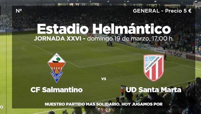 Salmantino y Santa Marta juegan el domingo su partido más solidario  