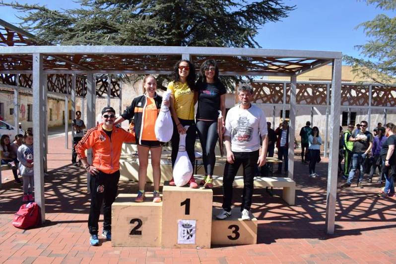 Podio femenino en la prueba de Doñinos de Salamanca