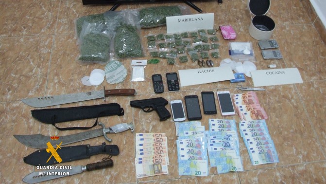 Material incautado en la operación MURUM de Ciudad Rodrigo