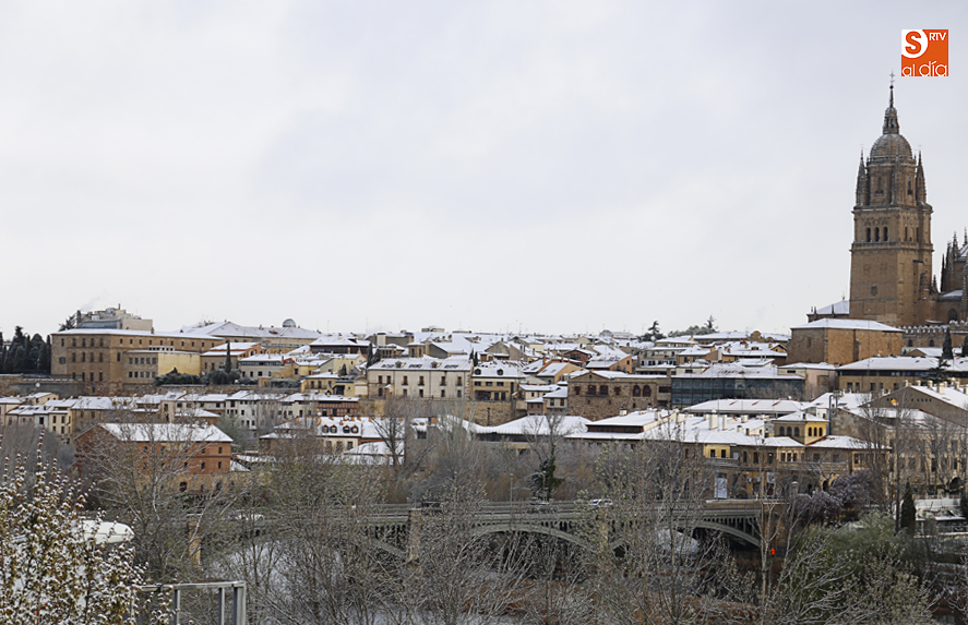 Tejados nevados en el casco histórico de Salamanca / Foto de Alejandro López