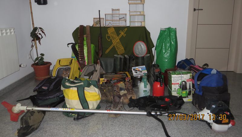 Imagen facilitada por la GC para que los vecinos puedan identificar sus pertenencias