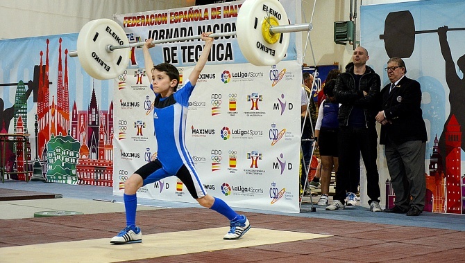 Jaime Martín, en pleno esfuerzo en su participación en el Nacional de Técnica