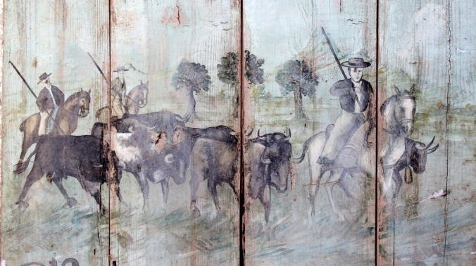 Detalle de un tablero de carro, de Calzada de Don Diego