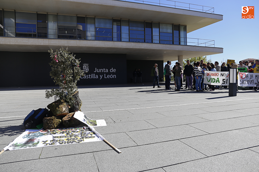 Protesta a las puertas de la Delegación Territorial de la Junta. Foto: Alejandro López