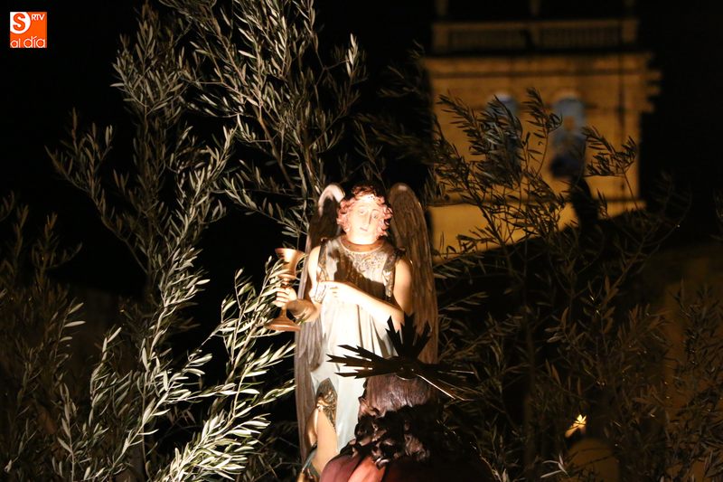 Imagen del Huerto de los olivos en la procesión de La Pasión / CORRAL