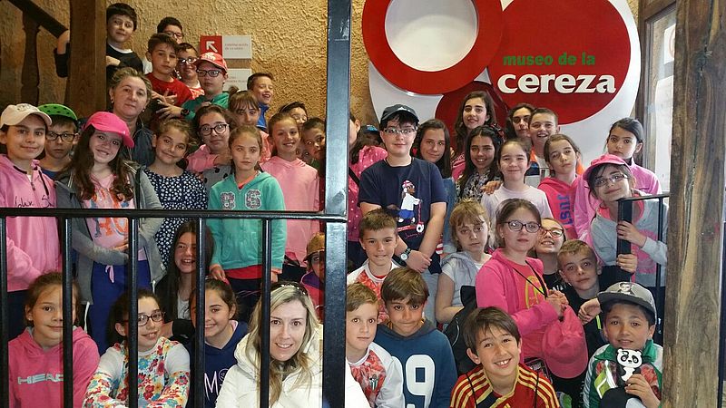 Los pequeños visitaron ayer el Museo de la Cereza. Foto: Ayto. de Guijuelo