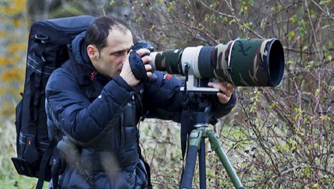 Carlos Abejón en plena captura