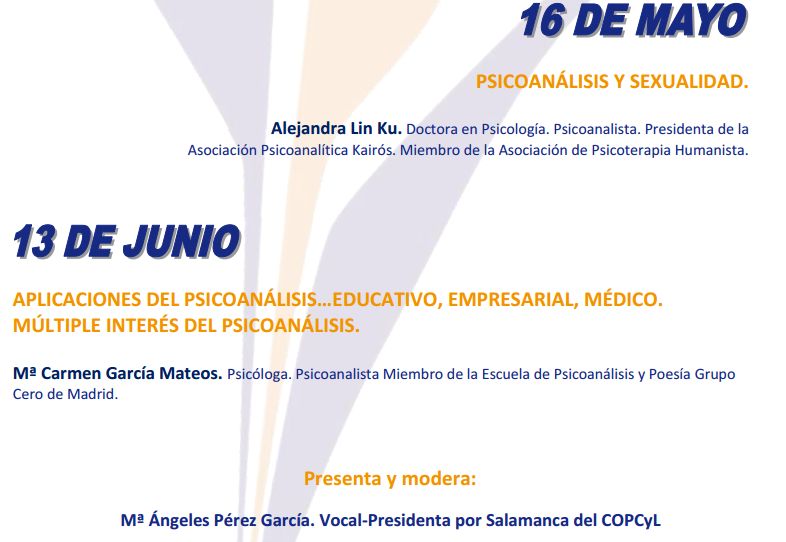 El COPCyL organiza un nuevo ciclo de conferencias sobre Psicoanálisis en Salamanca   