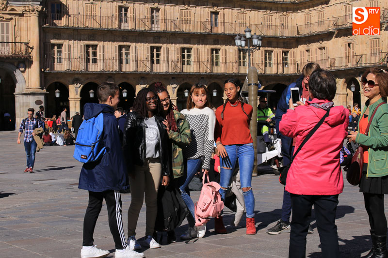 Turistas en la Plaza Mayor